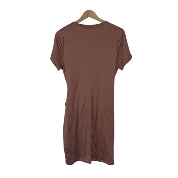 Socialite Mauve Draped Knot Tie Side Dress‎ Large NWT Stretch - Picture 7 of 8